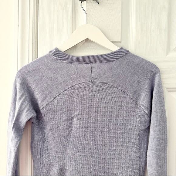 Lululemon Athletica Sit In Lotus Heathered Lilac Crew Neck Cozy Sweater Knit 4 - Picture 10 of 13